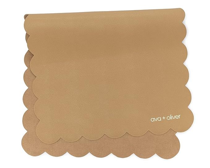 Ava + Oliver Vegan Leather Baby Changing Mat - Multipurpose Portable Wipeable Diaper Pad - Foldab... | Amazon (US)