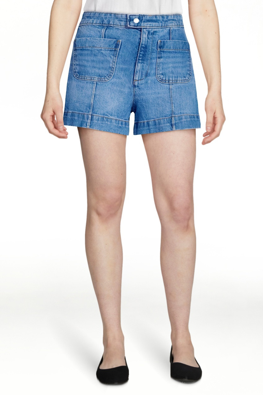 Free Assembly Women's Patch Pocket Denim Shorts, 3" Inseam, Sizes 0-18 | Walmart (US)