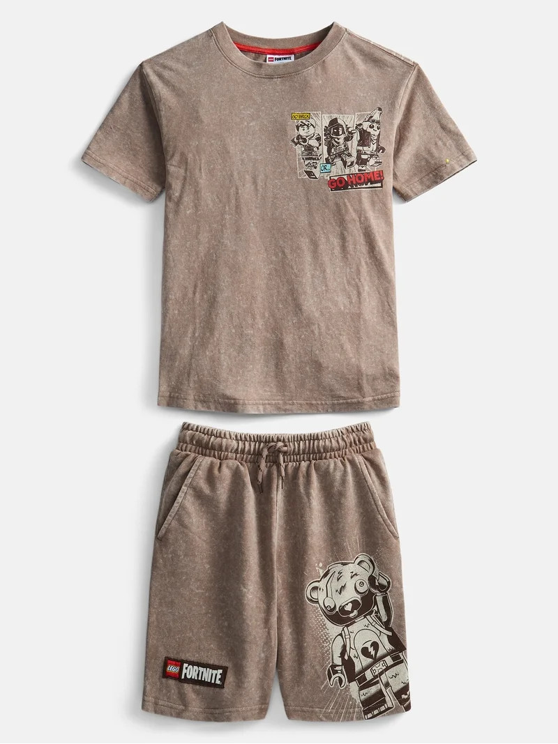 LEGO\u00ae Fortnite\u00ae Boys Graphic Tee and Short Set, 2 Piece, Sizes 4-16 | Walmart (US)