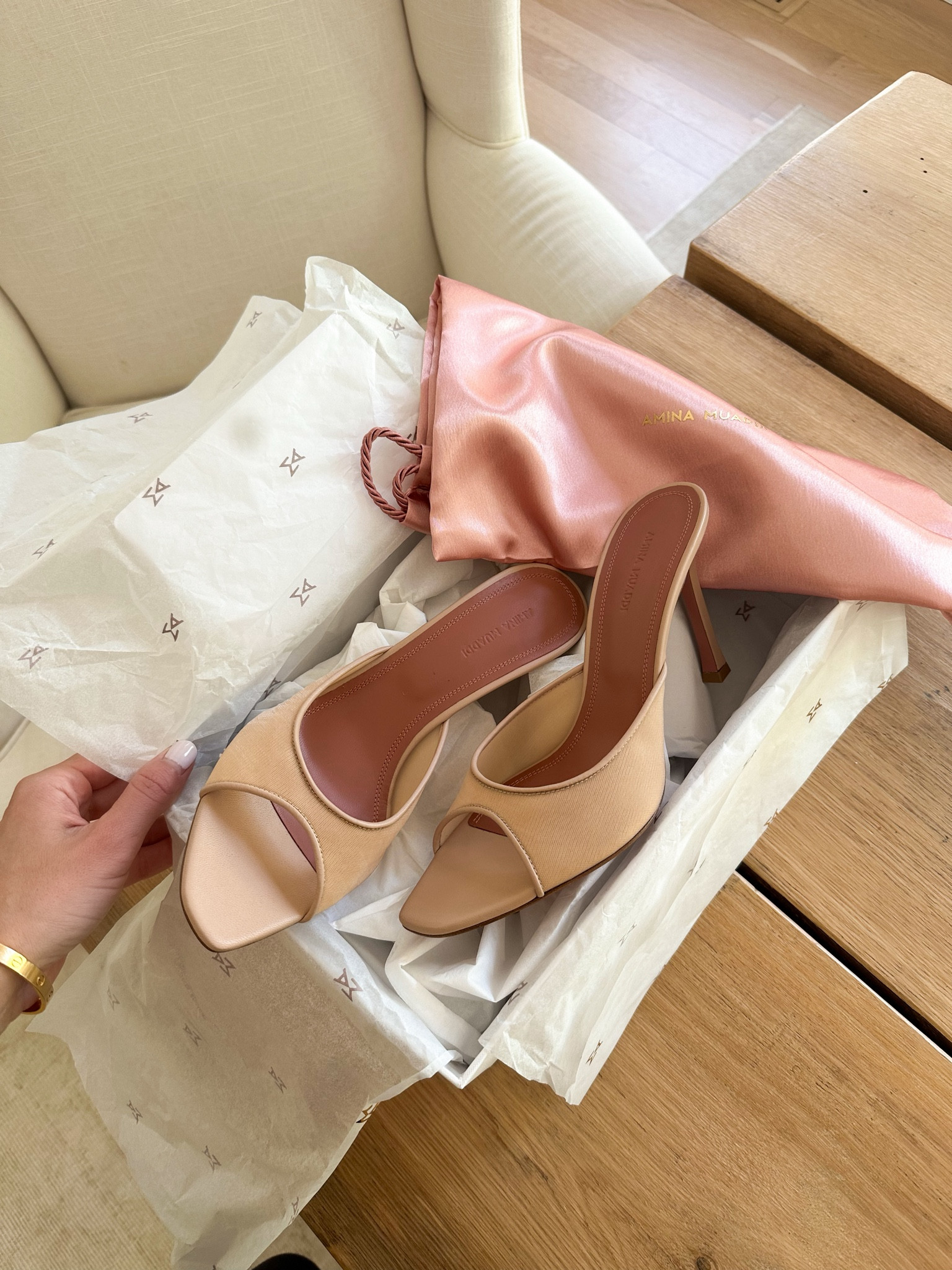 Neutral mule heels. 

#LTKParties #LTKShoeCrush #LTKHoliday