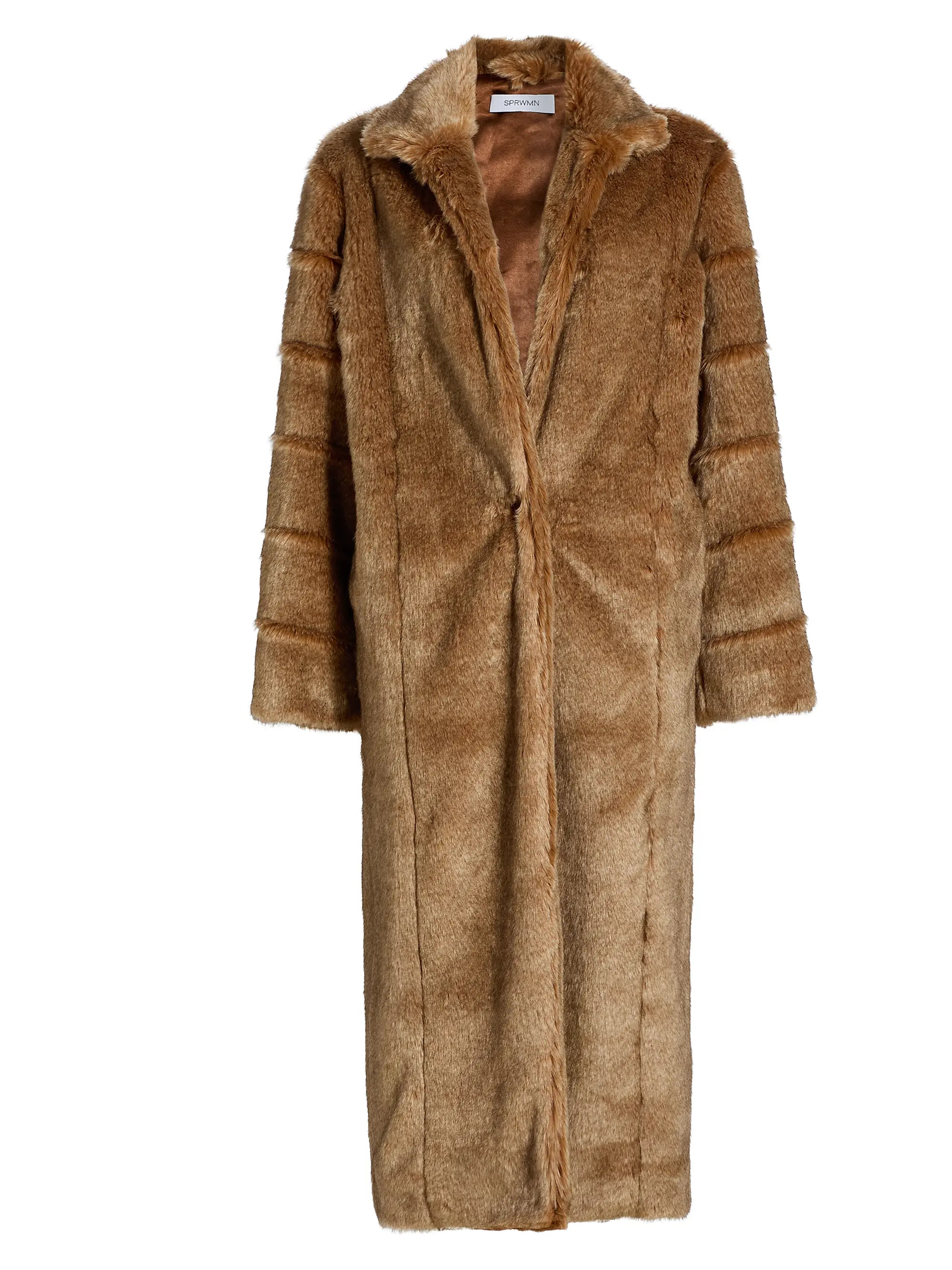 SPRWMN Iris Faux-Fur Oversized Longline Coat | Saks Fifth Avenue | Saks Fifth Avenue
