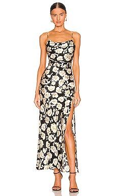 NICHOLAS Simone Cowl Neck Gown in Fan Floral from Revolve.com | Revolve Clothing (Global)