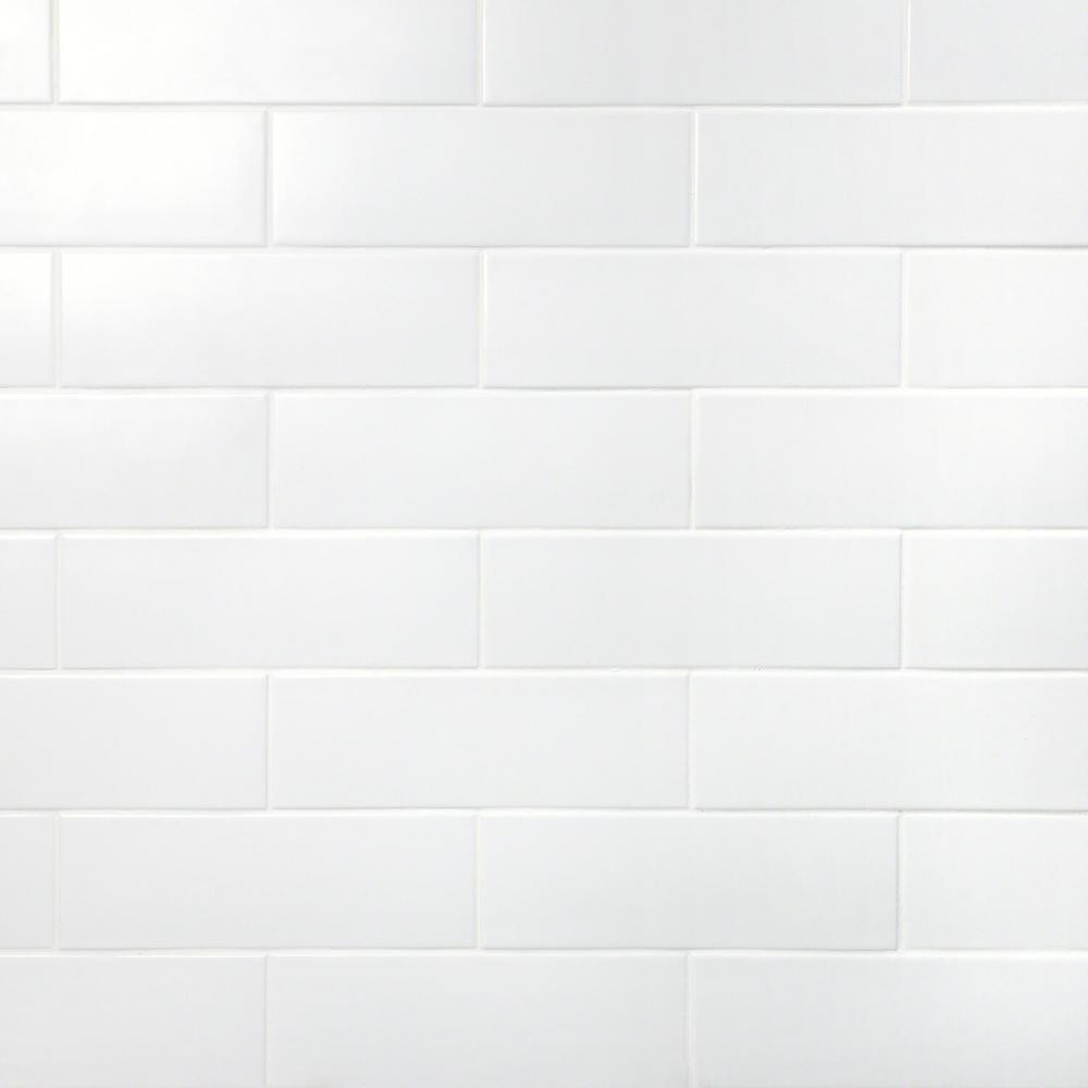 Barnet White 3 in. x 9 in. x 10mm Matte Ceramic Subway Wall Tile (30 pieces / 5.16 sq. ft. / box) | The Home Depot