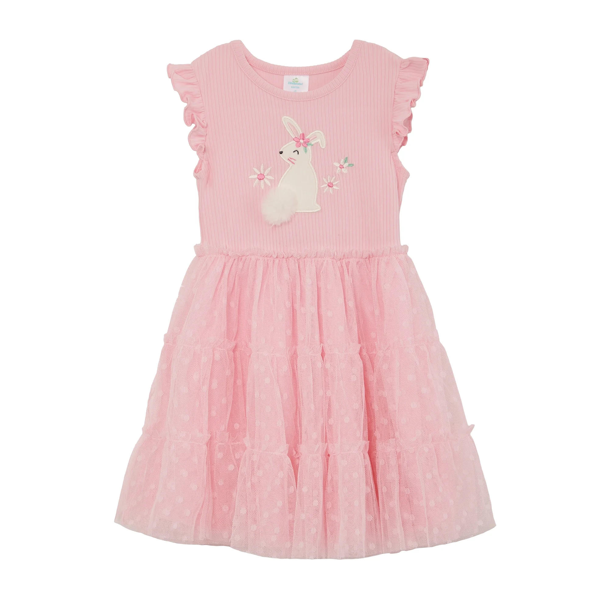 Way to Celebrate Toddler Girls Easter Tulle Tutu Dress, Sizes 12M-5T | Walmart (US)