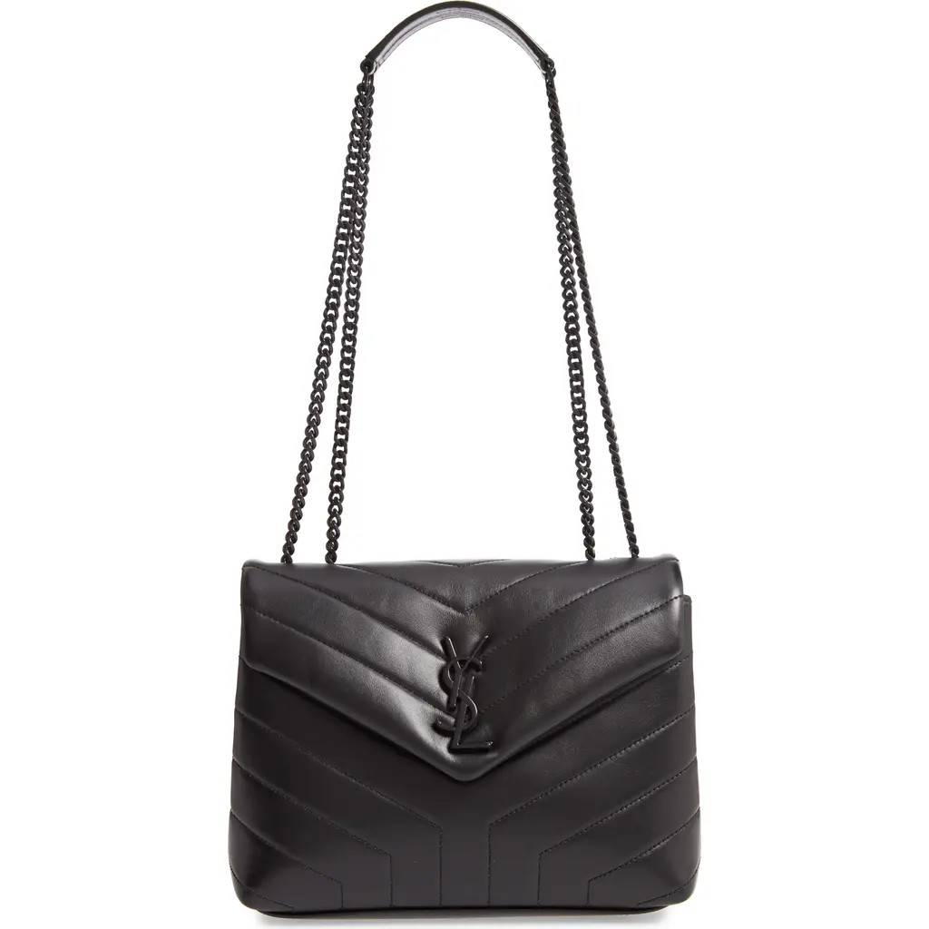 Saint Laurent Small Loulou Matelassé Calfskin Shoulder Bag in Noir at Nordstrom | Nordstrom
