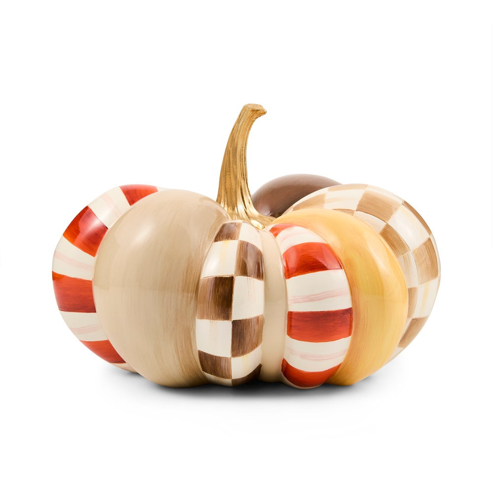 Harvest Glow Patchwork Medium Pumpkin | MacKenzie-Childs