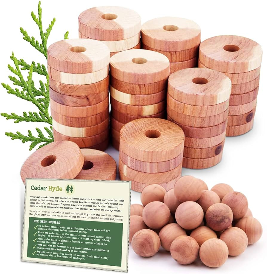 Cedar Hyde Cedar Blocks for Clothes Storage | Cedar Balls & Cedar Rings | Dresser Drawer Freshene... | Amazon (US)
