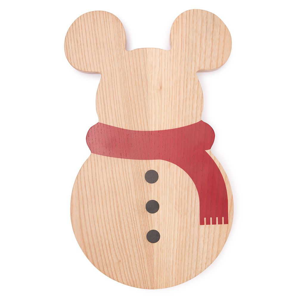 Mickey Mouse Wooden Snowman Serving Board | Disney Store