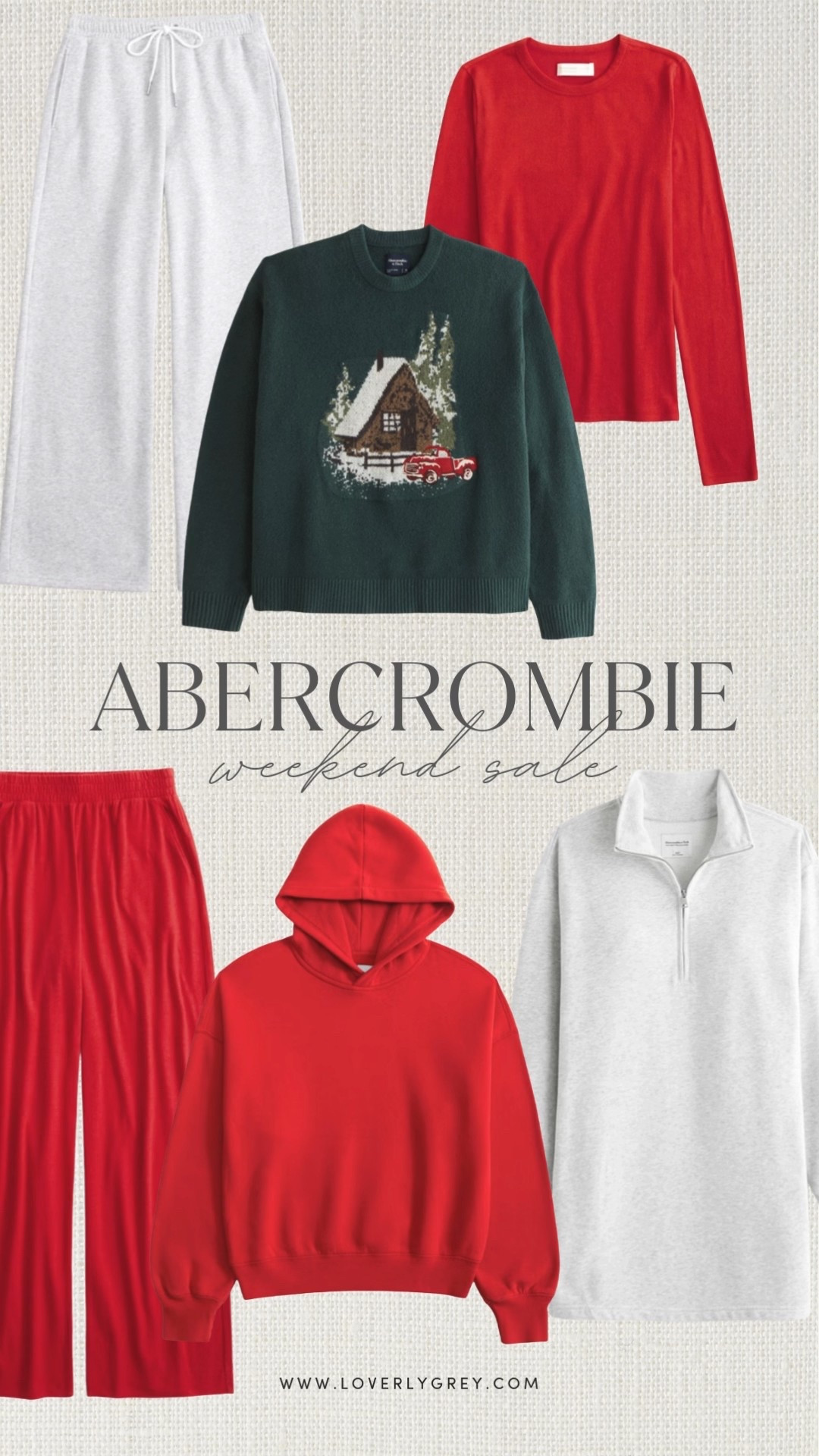 25% off cozy favorites at Abercrombie this weekend! Loving these matching lounge sets and this festive sweater! 

#LTKSaleAlert #LTKHoliday #LTKFindsUnder100