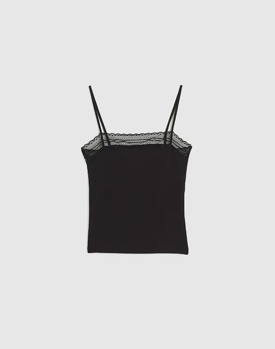 Lace-Trim Square-Neck Tank | Madewell