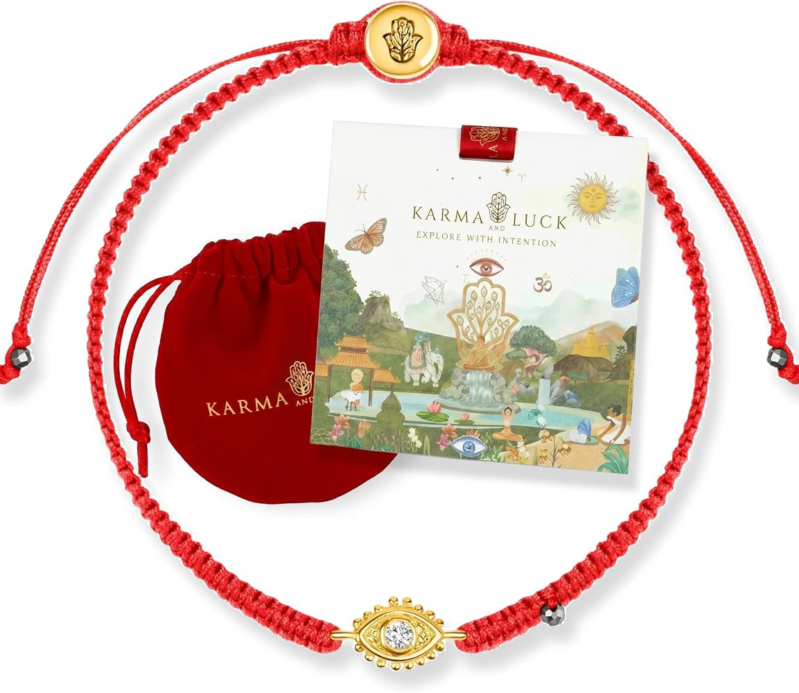 KARMA AND LUCK Powerful Protection Evil Eye Bracelet, 5.5"-7.5\u201d | Amazon (US)