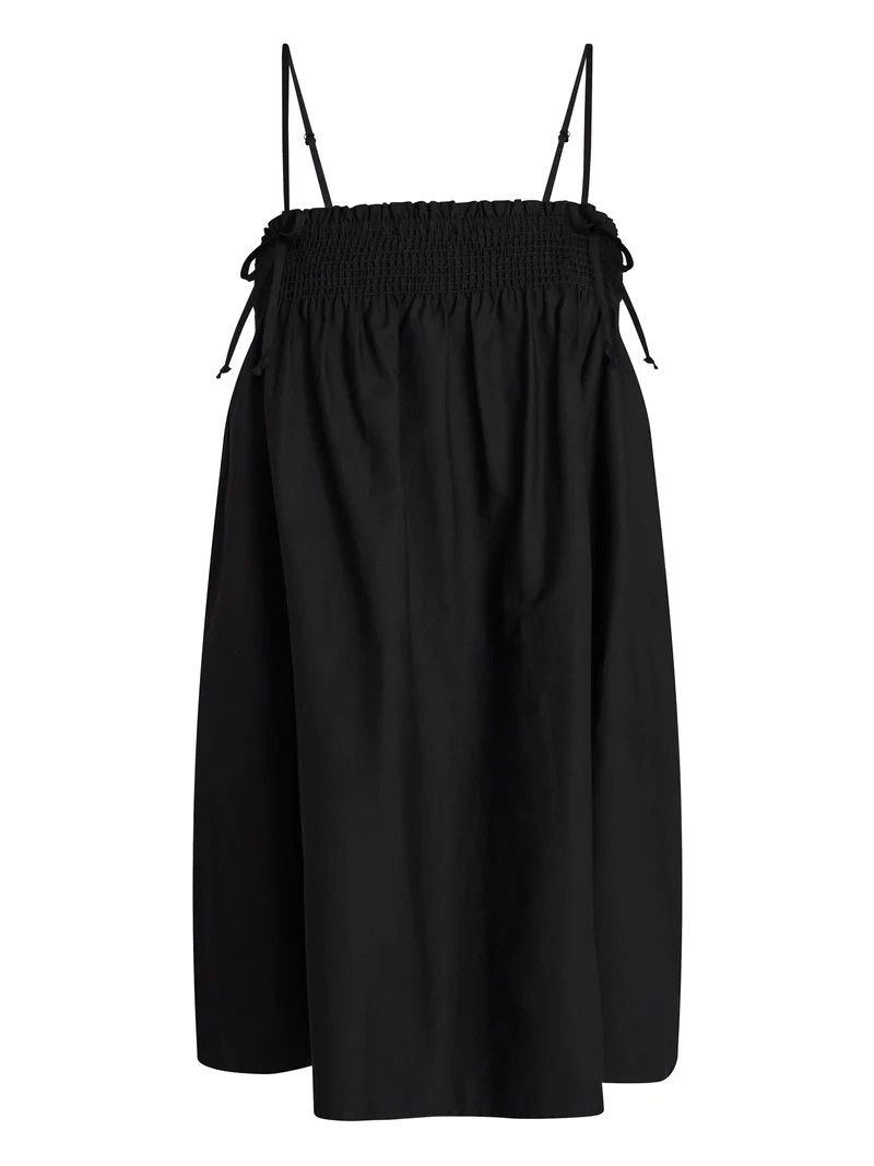 No Boundaries(4.1)|29 No Boundaries Cotton Poplin Smocked Mini Dress with Tie Straps, Women's XXS... | Walmart (US)