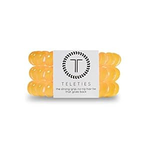 TELETIES - Spiral Hair Coils - Ponytail Holder Hair Ties for Women - Phone Cord Hair Ties - Stron... | Amazon (US)