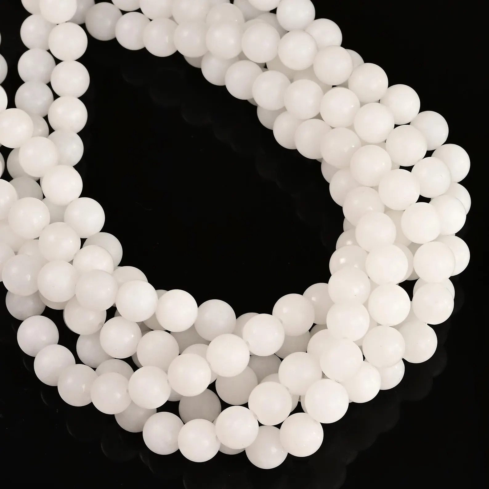 Natural White Jade Matte Round Beads Size 4mm 6mm 8mm 10mm 12mm 15.5" Strand | Etsy (Global)