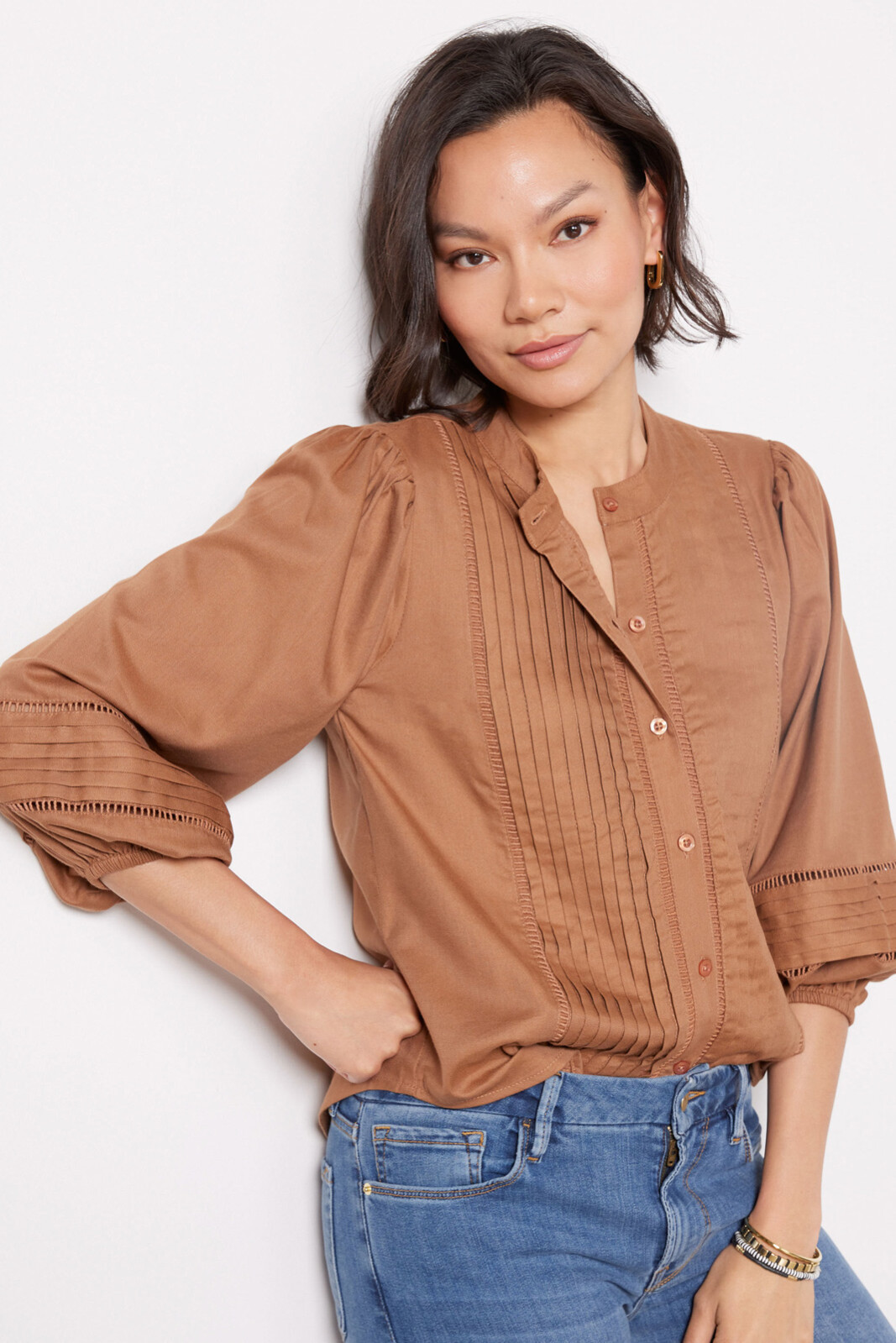 Lenny Crochet Trim Blouse | Evereve
