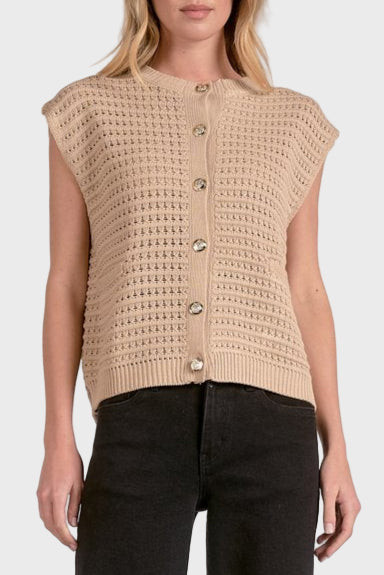 Elan Ayla Sweater Vest | Button-Front Knit | Gibson