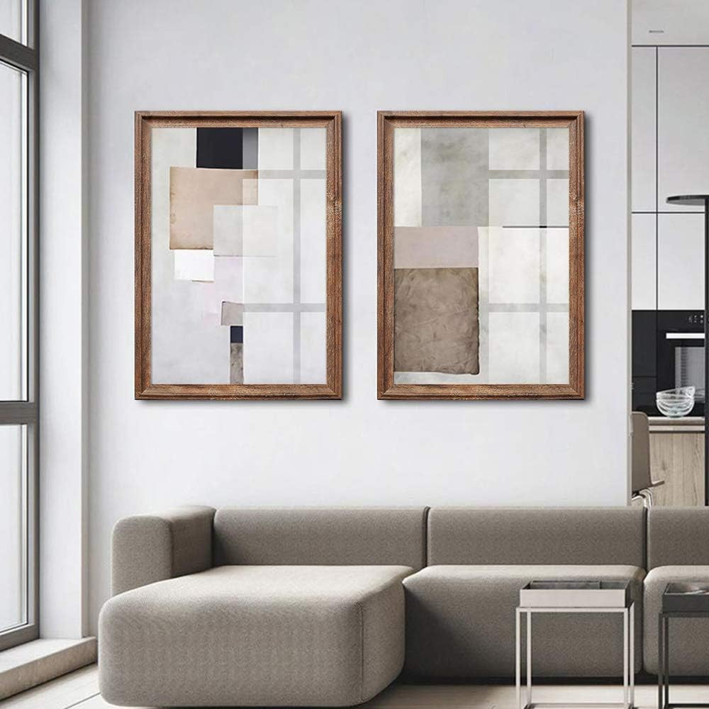 SILD 24x36 Poster Frame Vintage Brown 2 Pack, Rustic Art 24x36 Frame Tabletop Display Wall Mounti... | Amazon (US)