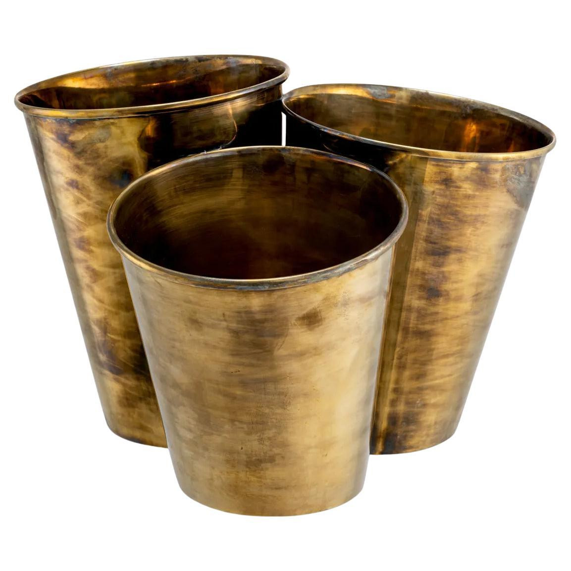 Triple Brass Champagne Cooler | 1stDibs