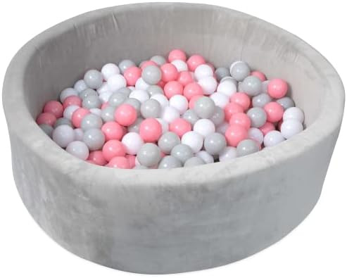 Nuby Velvet Ball Pit, Soft Play Foam Ball Pits for Baby and Toddlers with 200 Colored Balls Included | Amazon (US)