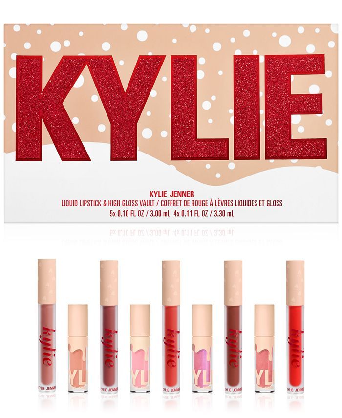 Kylie Cosmetics 9-Pc. Holiday Collection Liquid Lipstick & High Gloss Set & Reviews - NEW! Kylie ... | Macys (US)