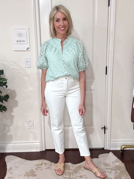 Amazon blouse inspired by Anthropologie. Fits true to size and comes in many colors. So pretty! 

#LTKFindsUnder50 #LTKOver40 #LTKStyleTip