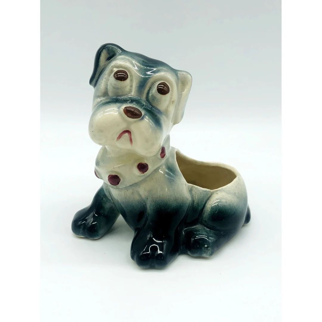 Vintage Sad Boxer Dog Puppy Planter Vase | Etsy (US)
