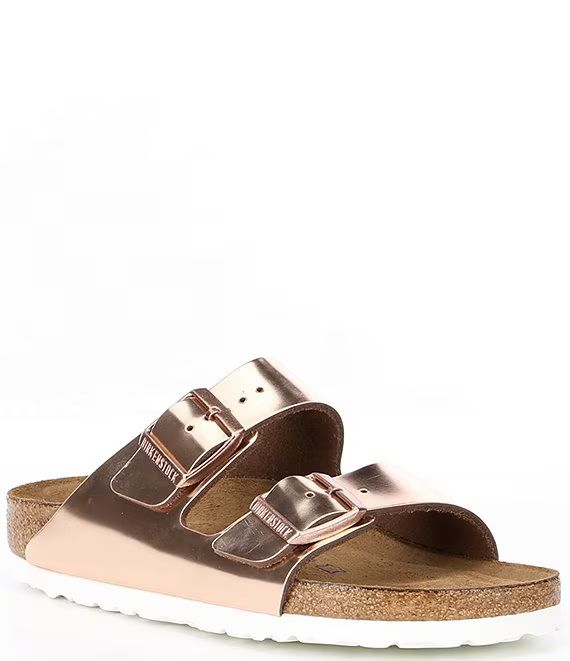 Women's Arizona Soft Footbed Double Banded Buckle Slip-On Sandals | Dillards