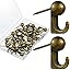 Jetec 30 Pieces Metal Push Pin Hangers Pin Wall Hooks Picture Hanging Picture Nails Frame Oil Pai... | Amazon (US)