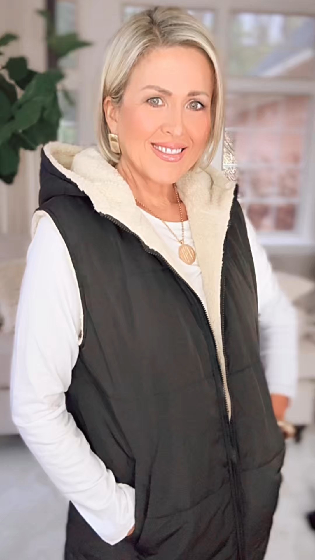 This fleece puffer vest is the perfect layering piece for the season. Cozy, lightweight, and versatile, it adds warmth and style without feeling bulky. wearing a small in vest and medium in white tee 

 #AmazonFinds #PufferVest #LayeringEssential #FallFashion #CozyStyle 

#LTKCyberWeek #LTKHoliday #LTKOver40