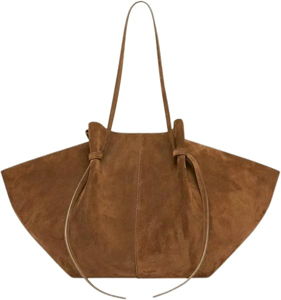 Vintage Faux Suede Tote Bag for Women Large Capacity Velvet Wing-shaped Shoulder Bag Chic Hobo Ha... | Amazon (US)