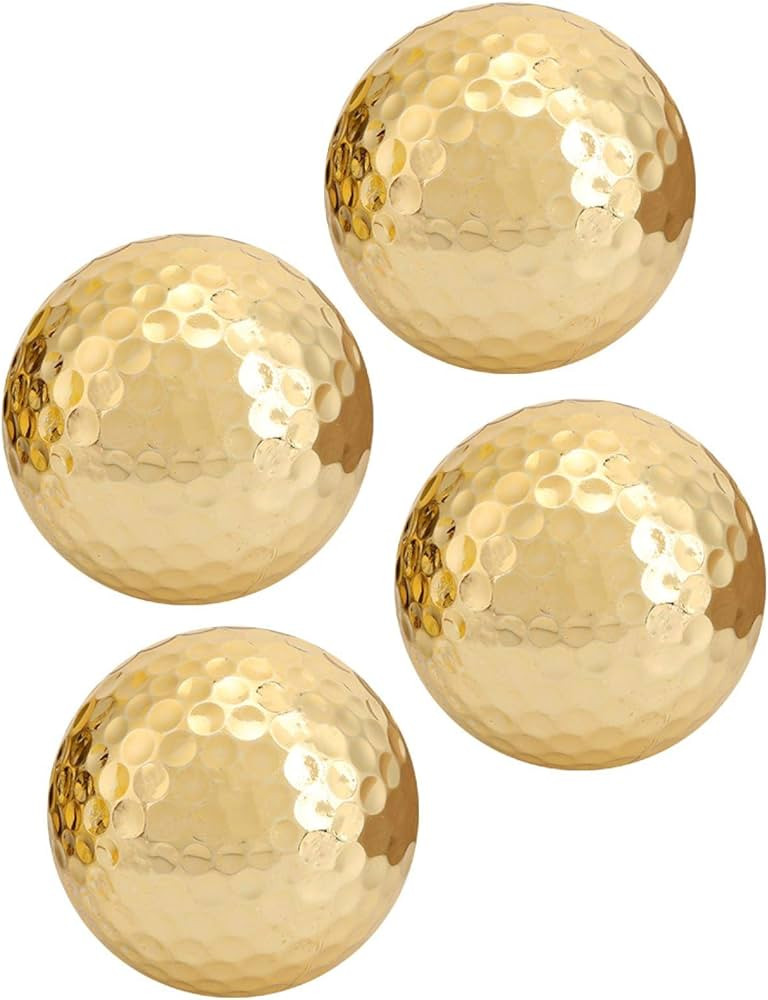 Golf Balls Bulk, Portable Double Laye Golden Plating Ball for Women Men Lightweight High Visibili... | Amazon (US)