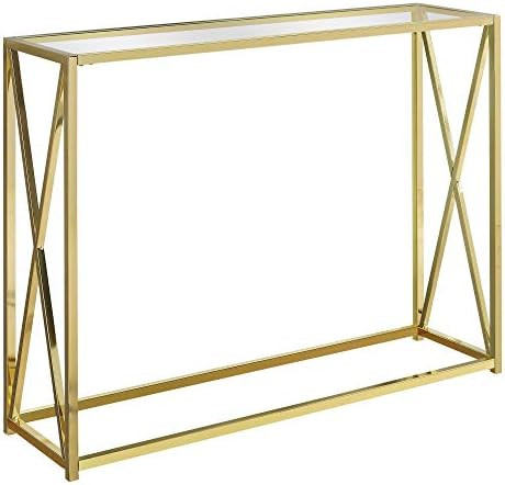 Monarch Specialties Accent Table - 42" L/Gold Metal withTempered Glass | Amazon (CA)