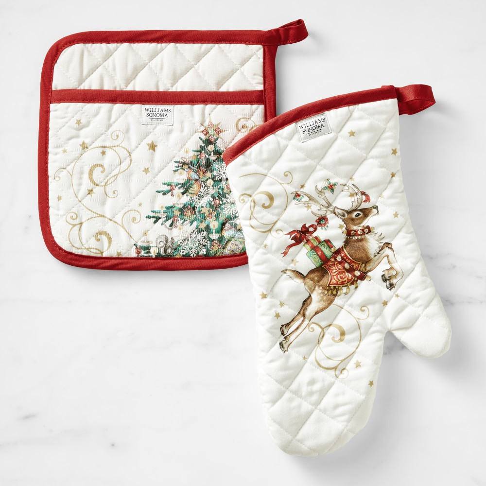 'Twas the Night Before Christmas Oven Mitt & Pot Holder Set | Williams-Sonoma