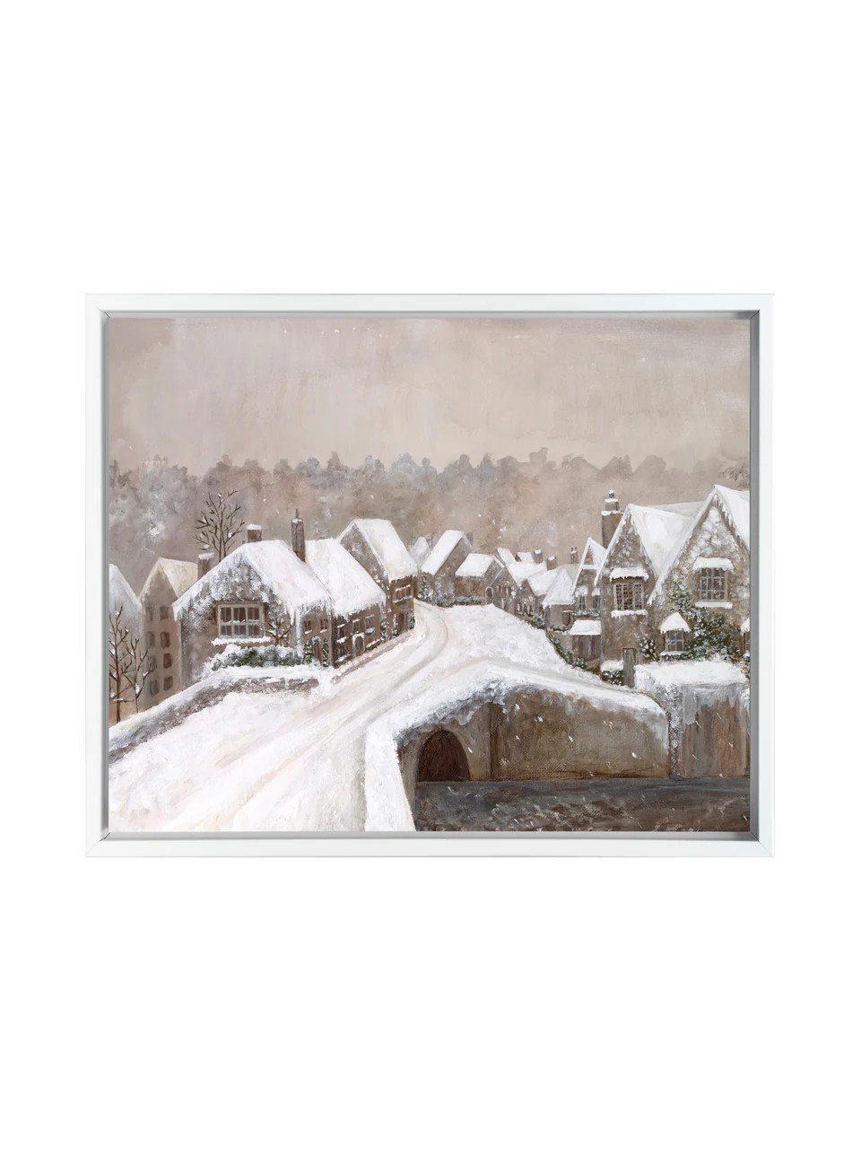 Snuggled Up Village | Canvas | Lindsay Letters, LLC