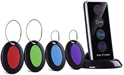 Key Finder with Extra 4 Long Chains, Simjar Wireless Remote Control RF Key Finder Locator for Key... | Amazon (US)