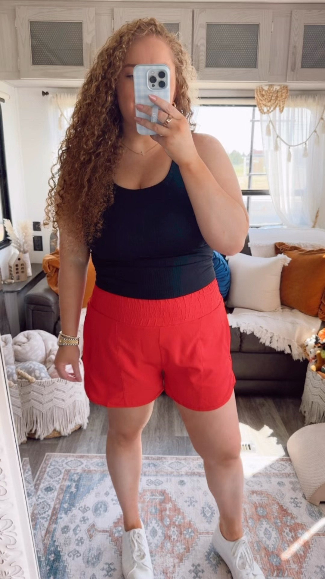This is a full head to toe Amazon look that’s equal parts sporty and put together 🤍❤️ black athletic tank with built-in bra | red high waisted athletic shorts | white platform sneakers | amazon activewear set | sporty everyday outfit | casual athleisure look | comfy running errands outfit | summer workout outfit inspo | easy grab and go style | active lifestyle outfit | bold color athleisure ✨

#LTKootd #LTKgrwm #LTKdayinmylife