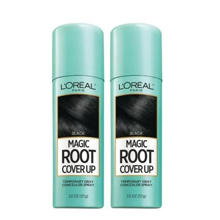 L'Oreal Paris Magic Root Cover Up Gray Concealer Spray, Black, 2 Pack | Walmart (US)