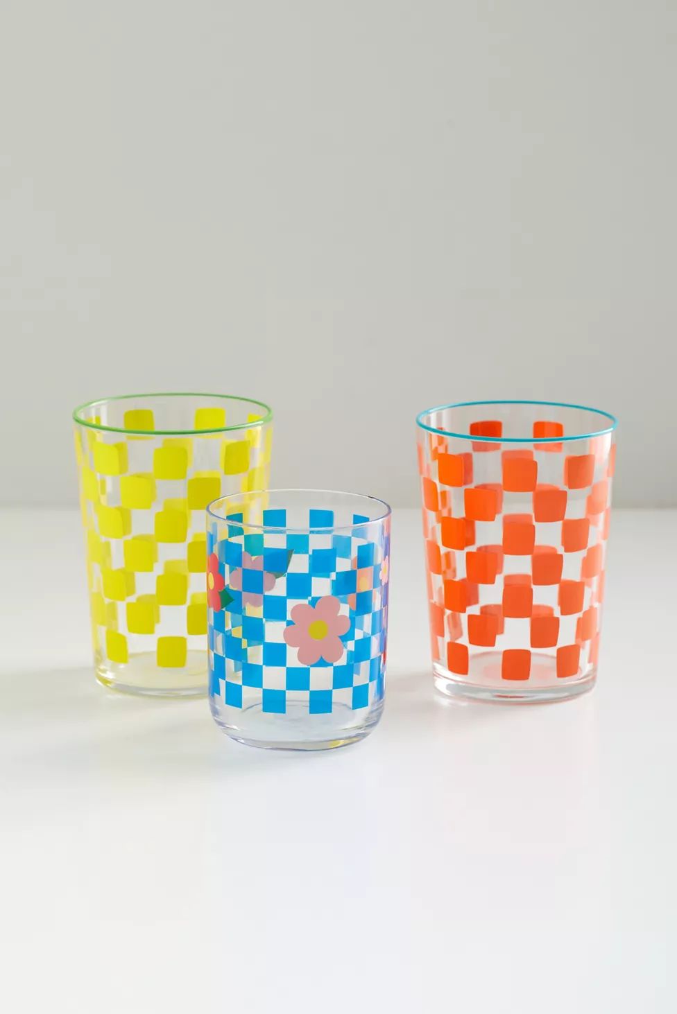 Checkered Juice Glass | Urban Outfitters (US and RoW)