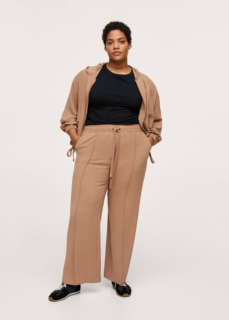 Elastic waist pants -  Women | Mango USA | MANGO (US)