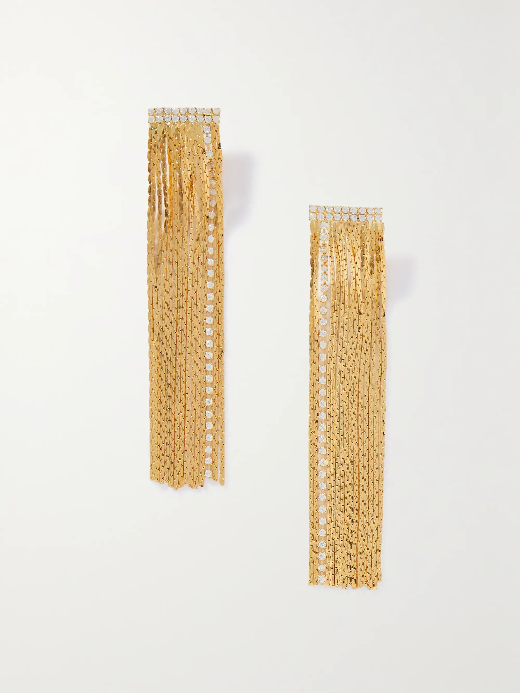 Behind The Blinds gold-plated cubic zirconia earrings | NET-A-PORTER (US)