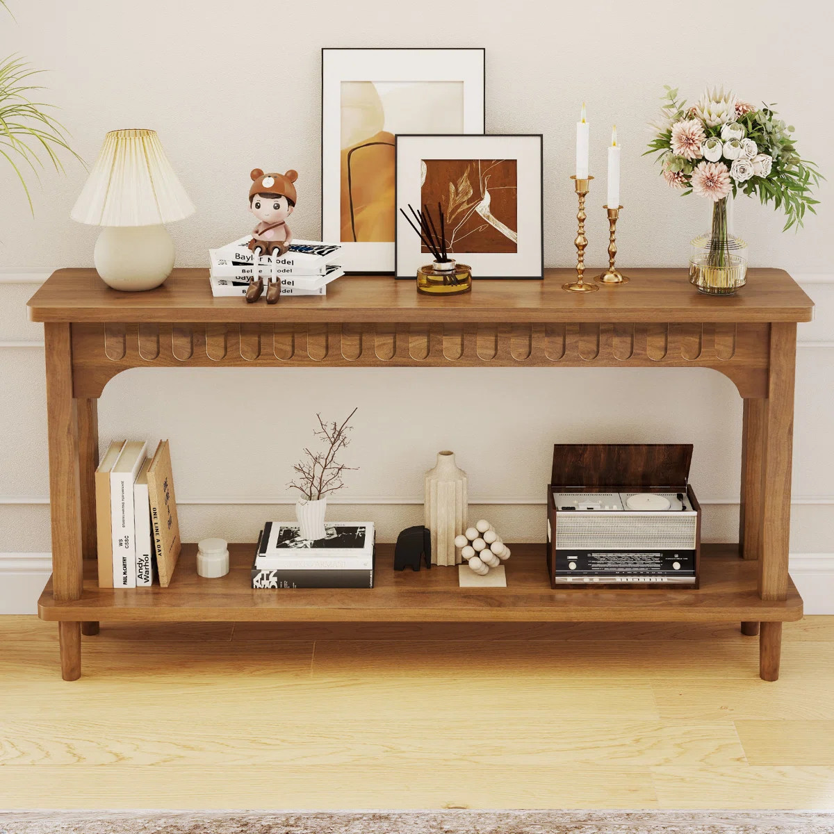 59 Inch Modern Console Table, Rectangular Sofa Table With Open Shelf For Living Room, Hallway, Or... | Wayfair North America