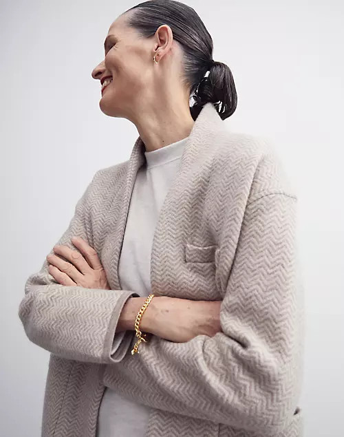 Herringbone Mattson Sweater Coat | Madewell