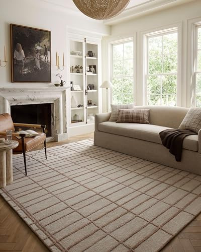 Loloi Chris Loves Julia Bradley Collection, Rose & Blush, 3' x 7' Runner Rug – Classic Striped Area Rugs for Living Room, Bedroom, Entryway & Hallway, High Traffic Area Home Decor Rug | Amazon (US)