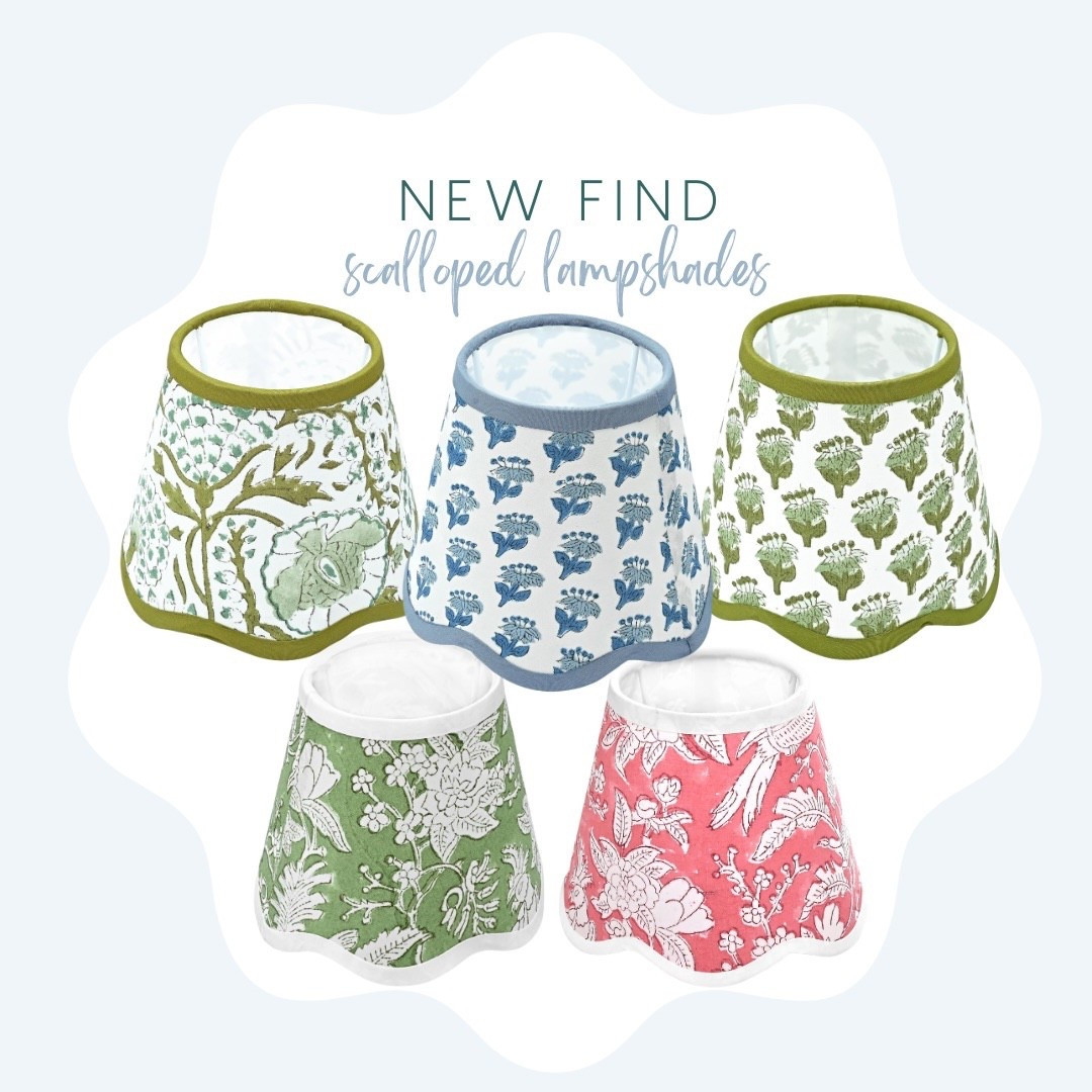 Elevate your LED Lamps with new scalloped colorful lampshades! 