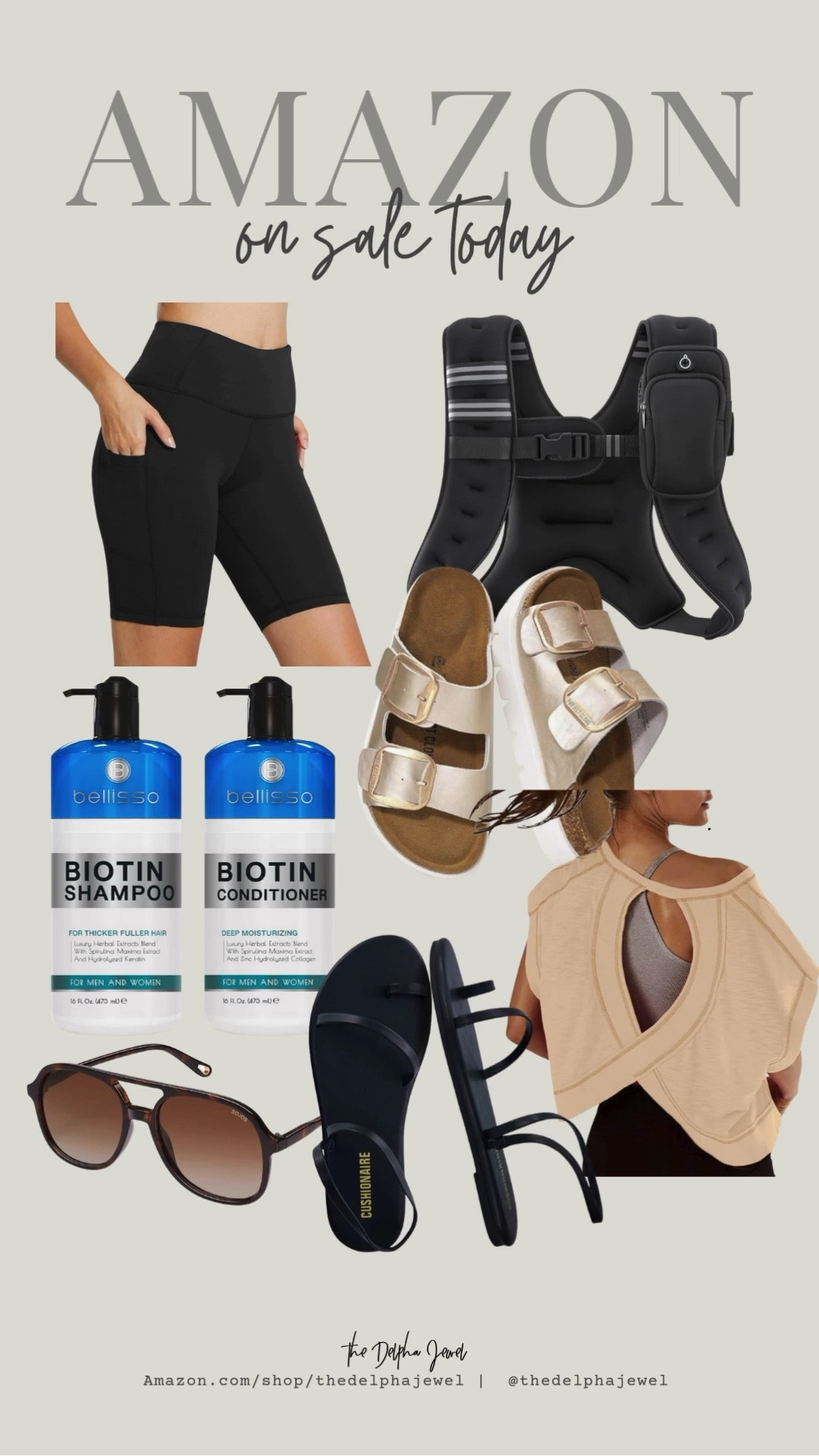 Amazon daily deals 🫶🏻

Polarized sunglasses, flat strappy sandals, weighted vest, workout shorts, look for less swing top, memory foam platform sandals, biotin shampoo, biotin conditioner

#LTKTravel #LTKFestival #LTKSaleAlert
