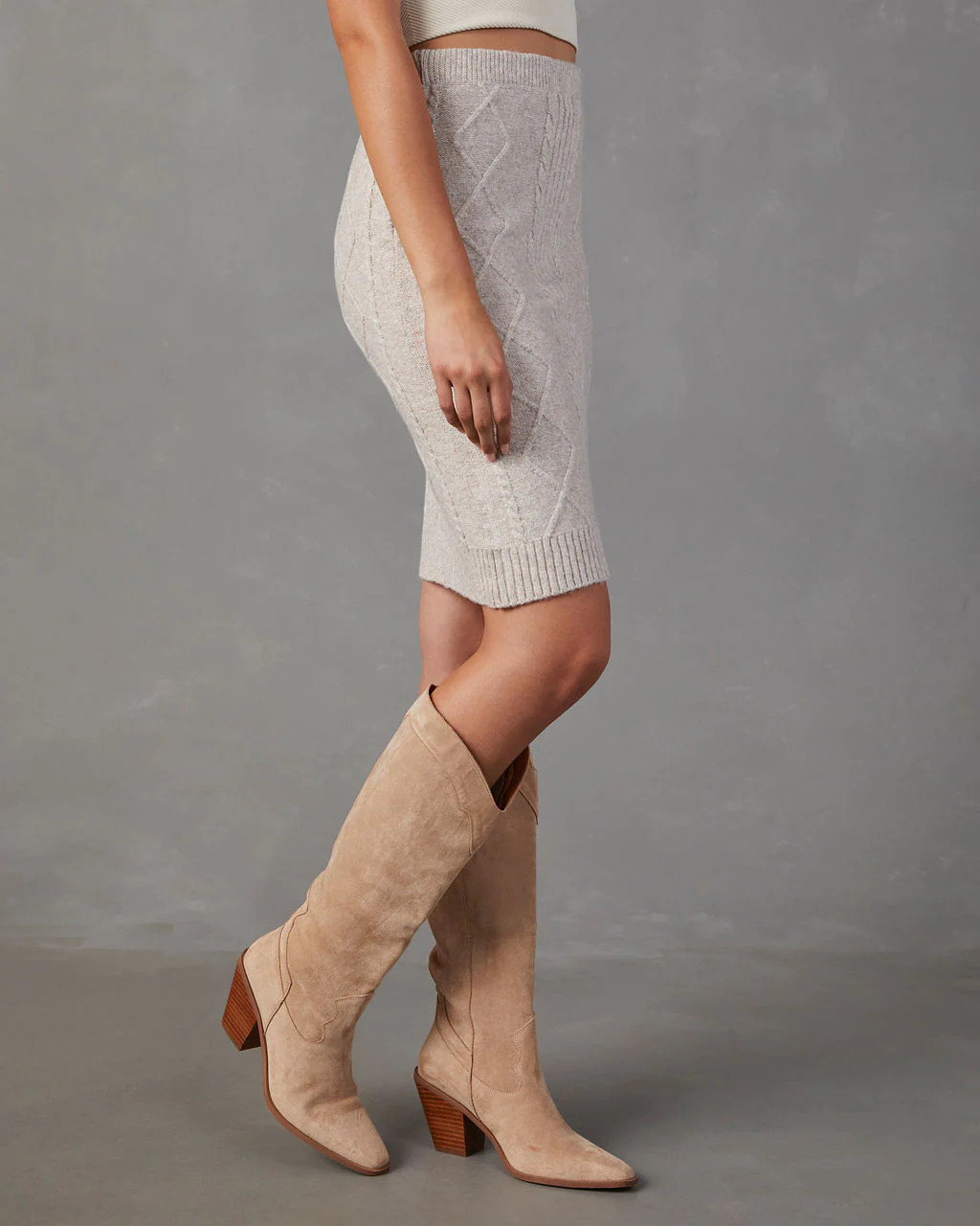 Amanda Fringe Knit Midi Skirt | VICI