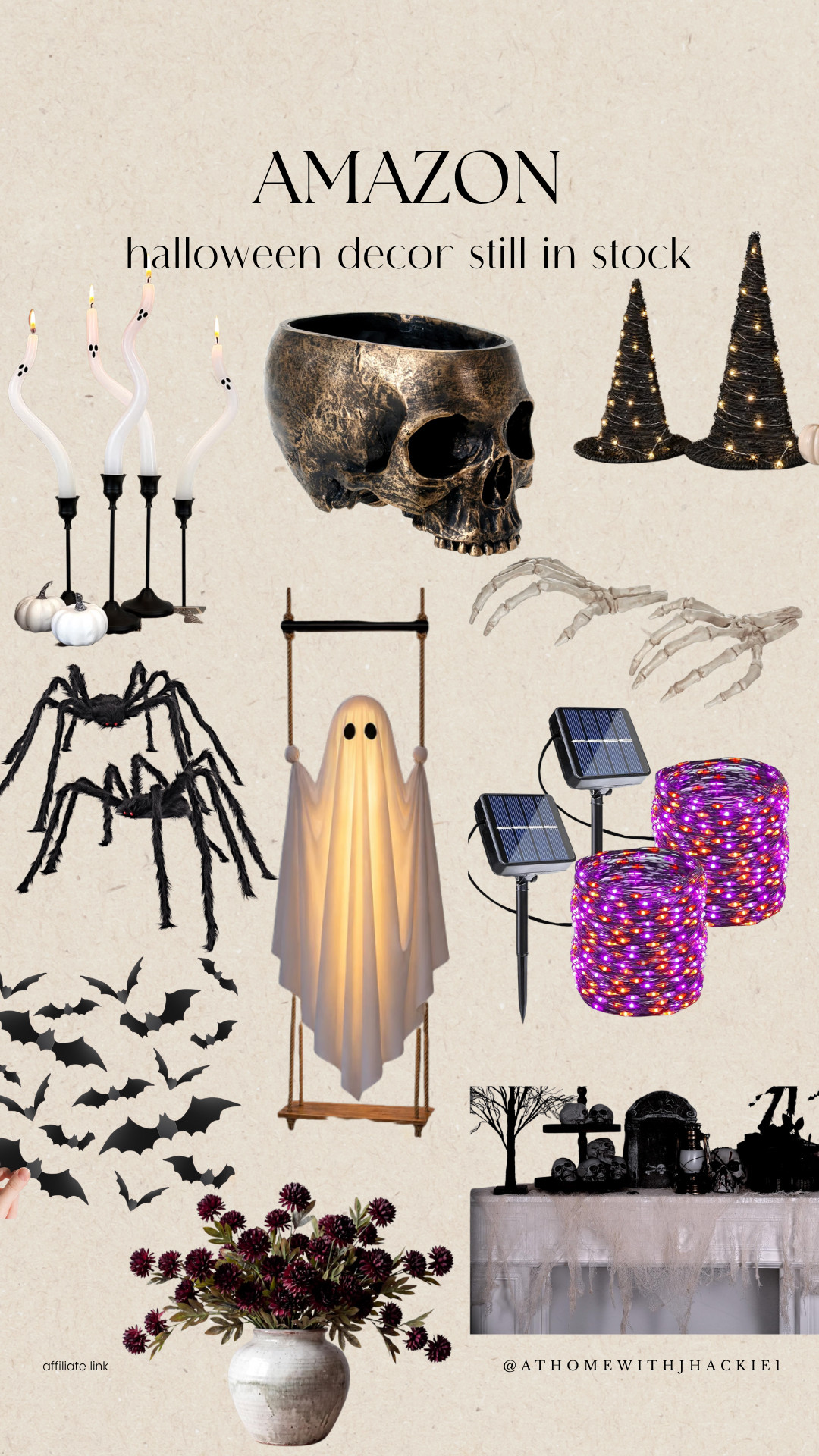 Amazon Halloween decor, Halloween decor Amazon, Amazon Halloween finds, Halloween decorations, spooky home decor, Halloween home decor, outdoor Halloween decor, Halloween lights, purple Halloween lights, ghost Halloween decor, hanging ghost decoration, skeleton hand decor, skull planter, Halloween candles, ghost taper candles, spider Halloween decor, bat wall decor, Halloween mantel decor, spooky mantel ideas, Halloween floral arrangement, Halloween porch decor, affordable Halloween decorations, Halloween decorating ideas, spooky season decor, Amazon home finds

#LTKSeasonal #LTKHome