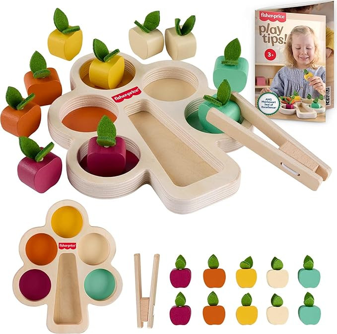 Fisher-Price Wood Montessori Toy Sorting Tree, American Montessori Society Seal of Excellence, Wo... | Amazon (US)
