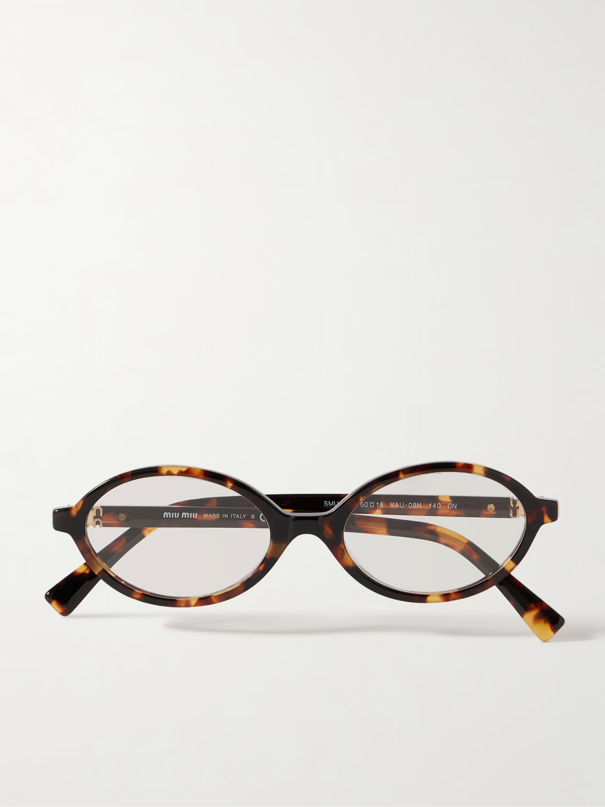 Miu Miu Eyewear - Oval-frame Tortoiseshell Acetate Optical Glasses - One size | NET-A-PORTER (US)