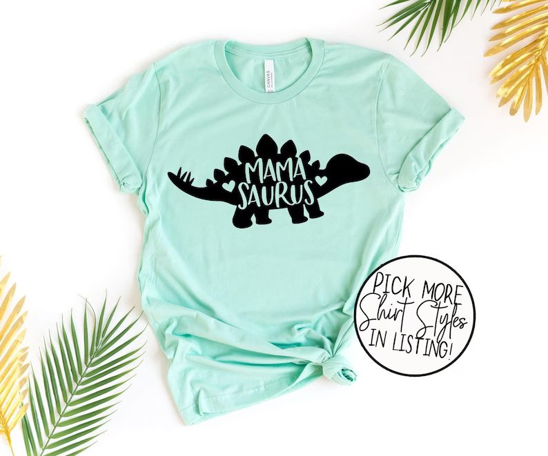 Mamasaurus Shirt - Mom Dinosaur Shirt - Mama Shirt - Mom Stegosaurus Shirt- Dinosaur Birthday Par... | Etsy (US)